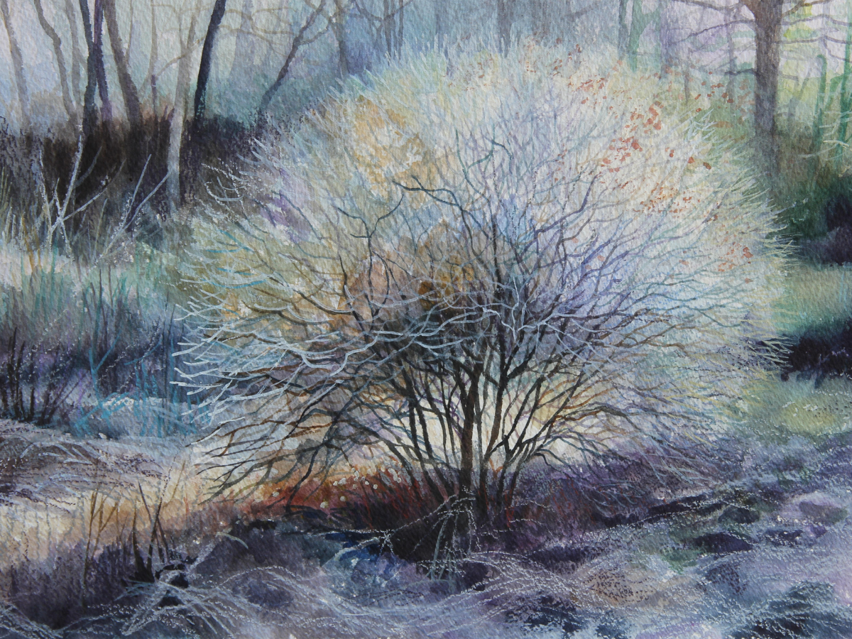 Pack of 5 Frosted Landscape Christmas cards!