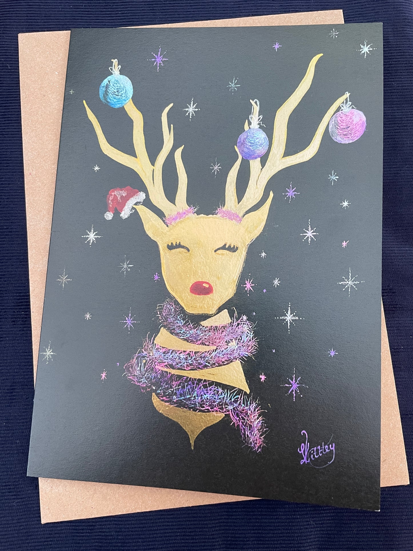 Pack of 5 Reindeer Christmas cards!