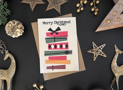 Pack of 5 Present Stack Christmas Cards